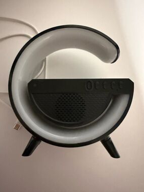 Modern Black G-Shaped LED Lamp with Speaker